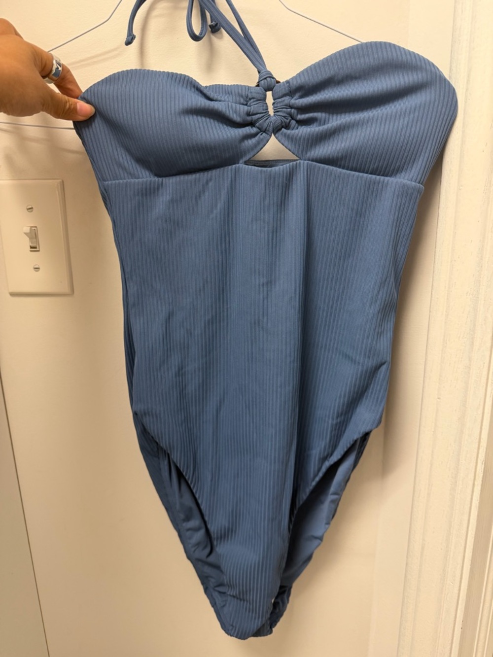 Andie Swim Zoe Halter Ribbed One Piece New SAMPLE Size Small